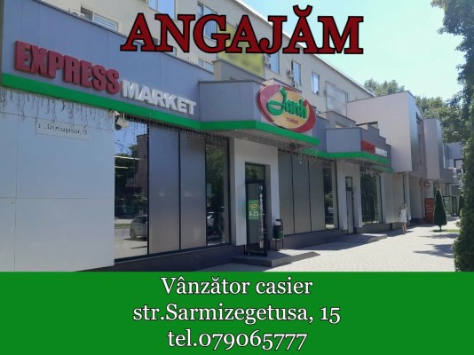 Vanzator - casier (centru comercial TORO str.Pan.Halippa, 6)