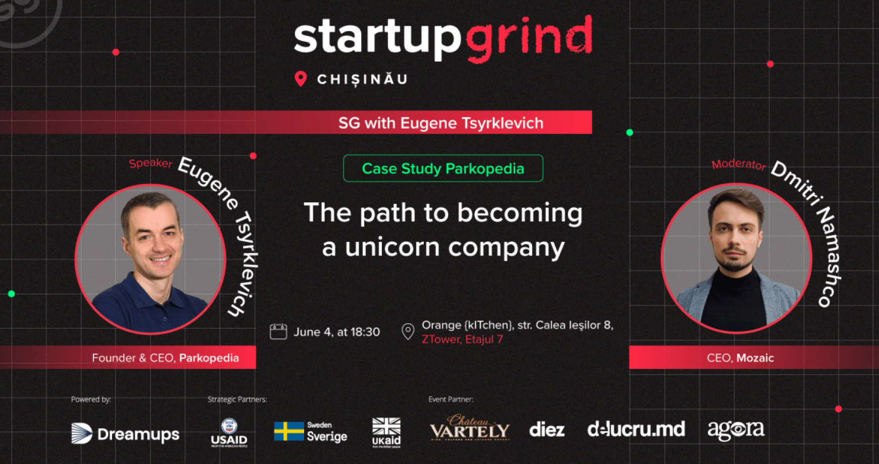 Vino pe 4 iunie la Startup Grind Chișinău și află secretele startup-ului global